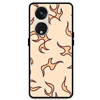 Yellow Flames - Armor Case For Oppo Models Oppo Reno 8T 5G
