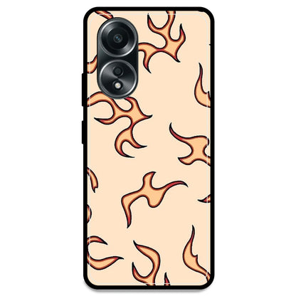 Yellow Flames - Armor Case For Oppo Models Oppo A58