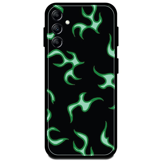 Green Flames - Armor Case For Samsung Models Samsung A14 5G