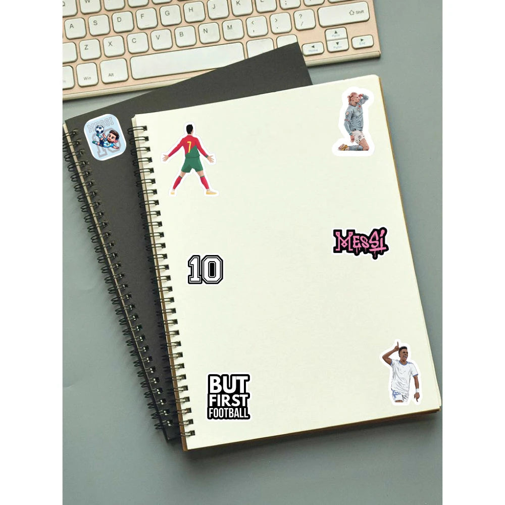 Football Stickers Pack – 42+ Soccer Star Waterproof Stickers Infographic