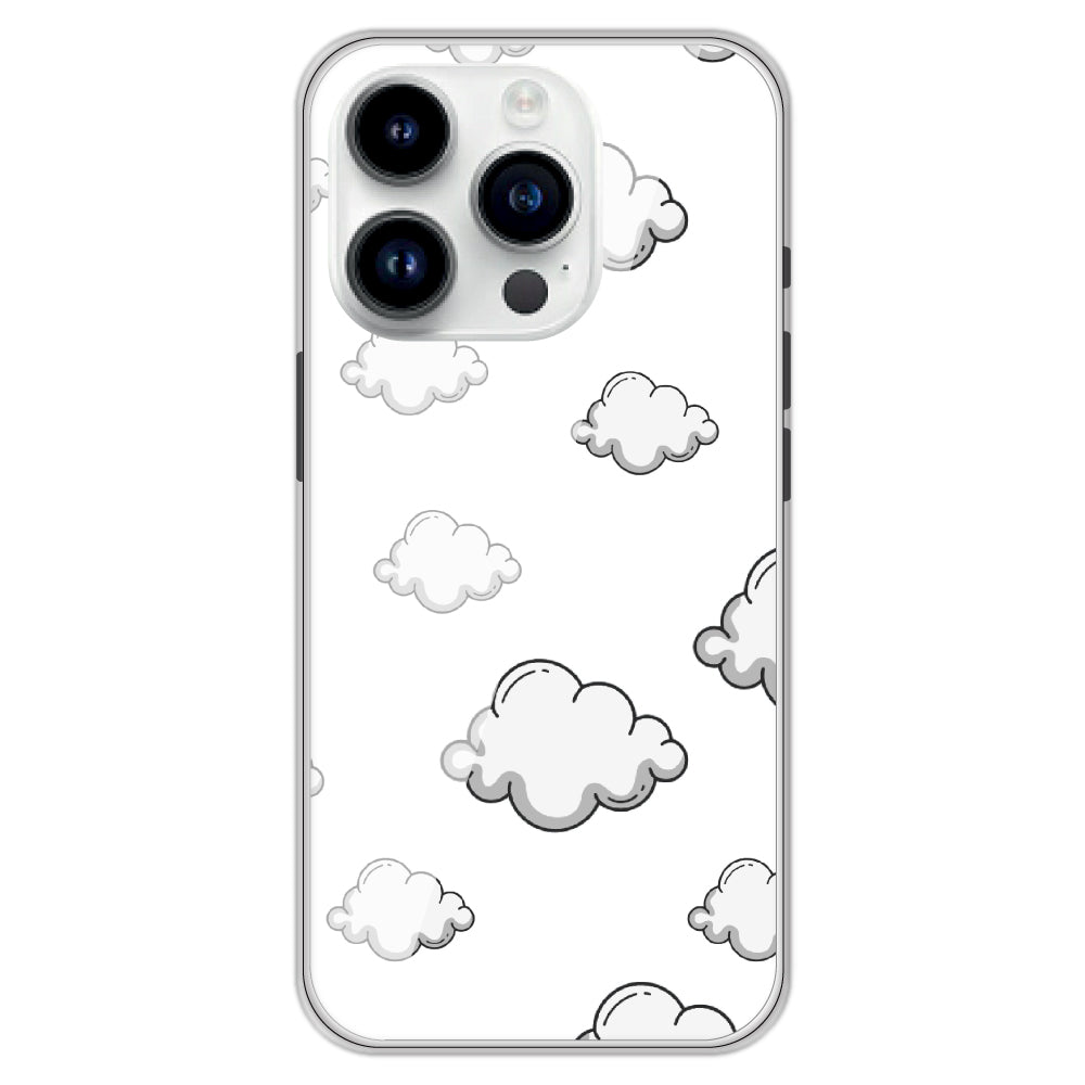 Clouds - Clear Printed Case For Apple iPhone Models