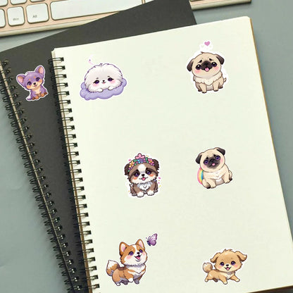 Dog Sticker Bundle – 42 Waterproof Aesthetic Stickers Infographic