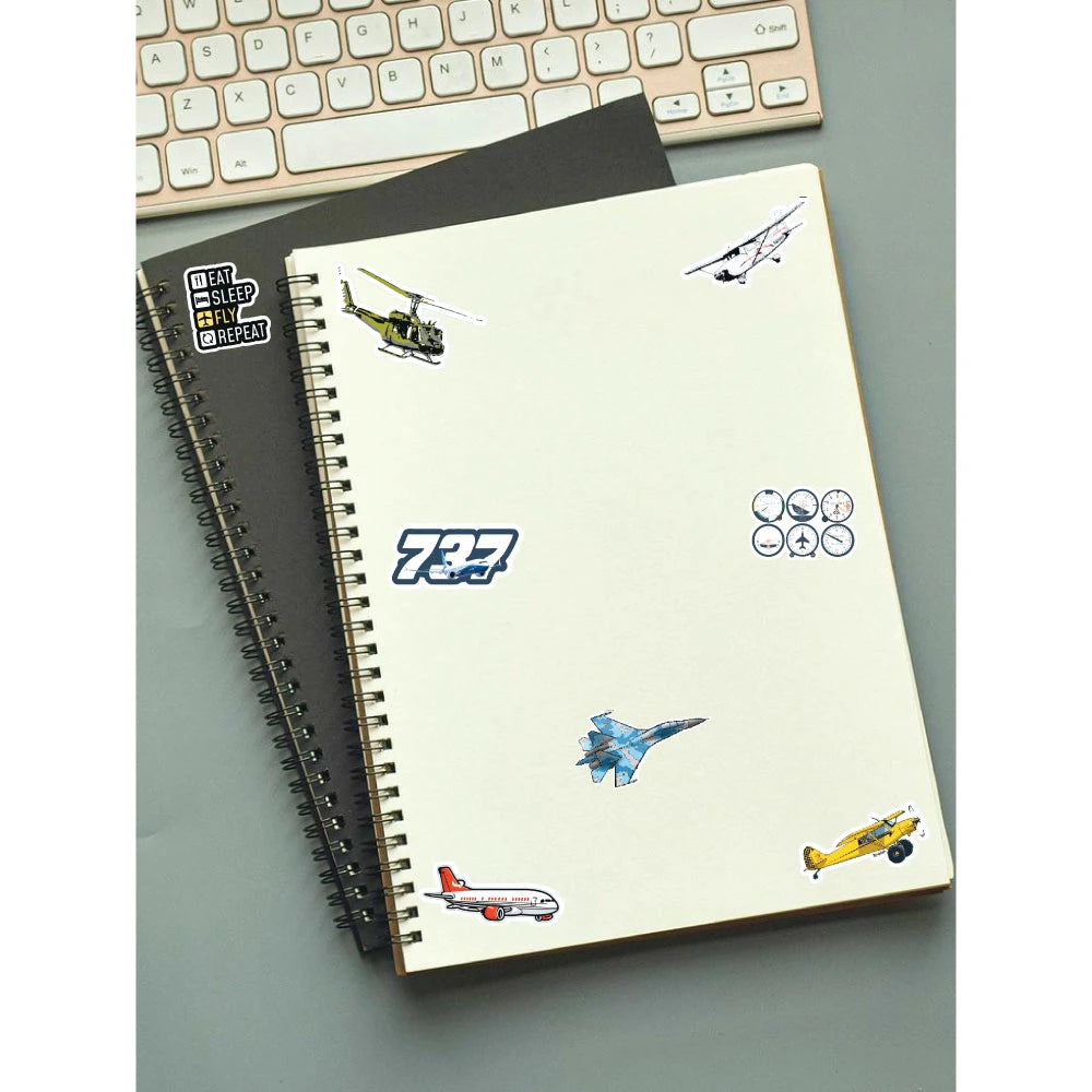 Aviation Stickers Pack – 42+ Airplane Pilot Stickers Infographic
