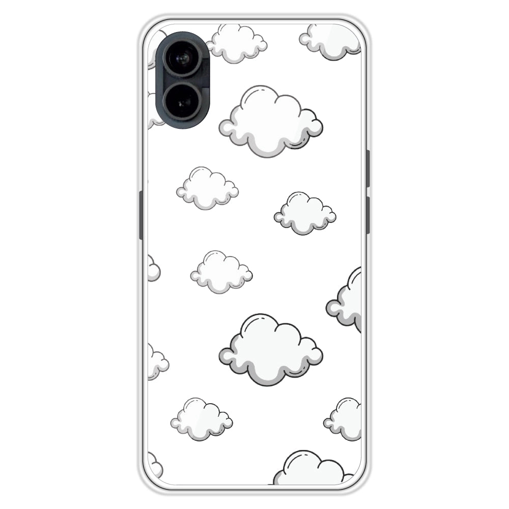 Clouds - Clear Printed Case For Nothing Models