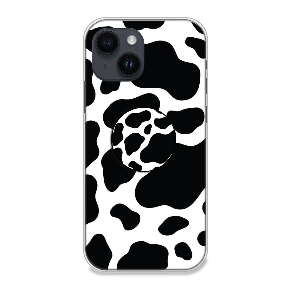 Cow Print - Silicone Grip Case For Apple iPhone Models - iPhone 14