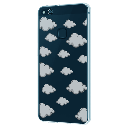 Clouds - Clear Printed Case For iPhone Models 