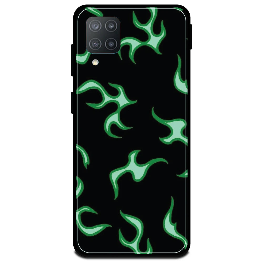 Green Flames - Armor Case For Samsung Models Samsung F12