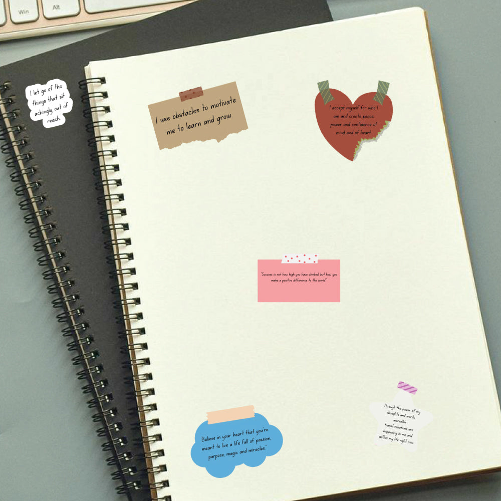 Inspirational Sticker Bundle – 40 Waterproof Aesthetic Stickers for Phone Cases, Clear Covers, Journals, Scrapbooks & More