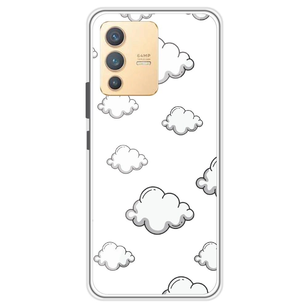 Clouds - Clear Printed Case For Vivo Models