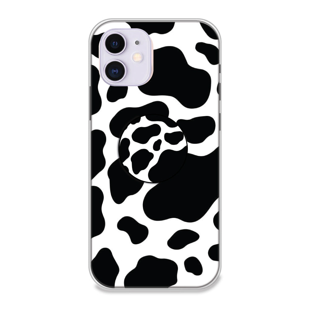 Cow Print - Silicone Grip Case For Apple iPhone Models - iPhone 11 