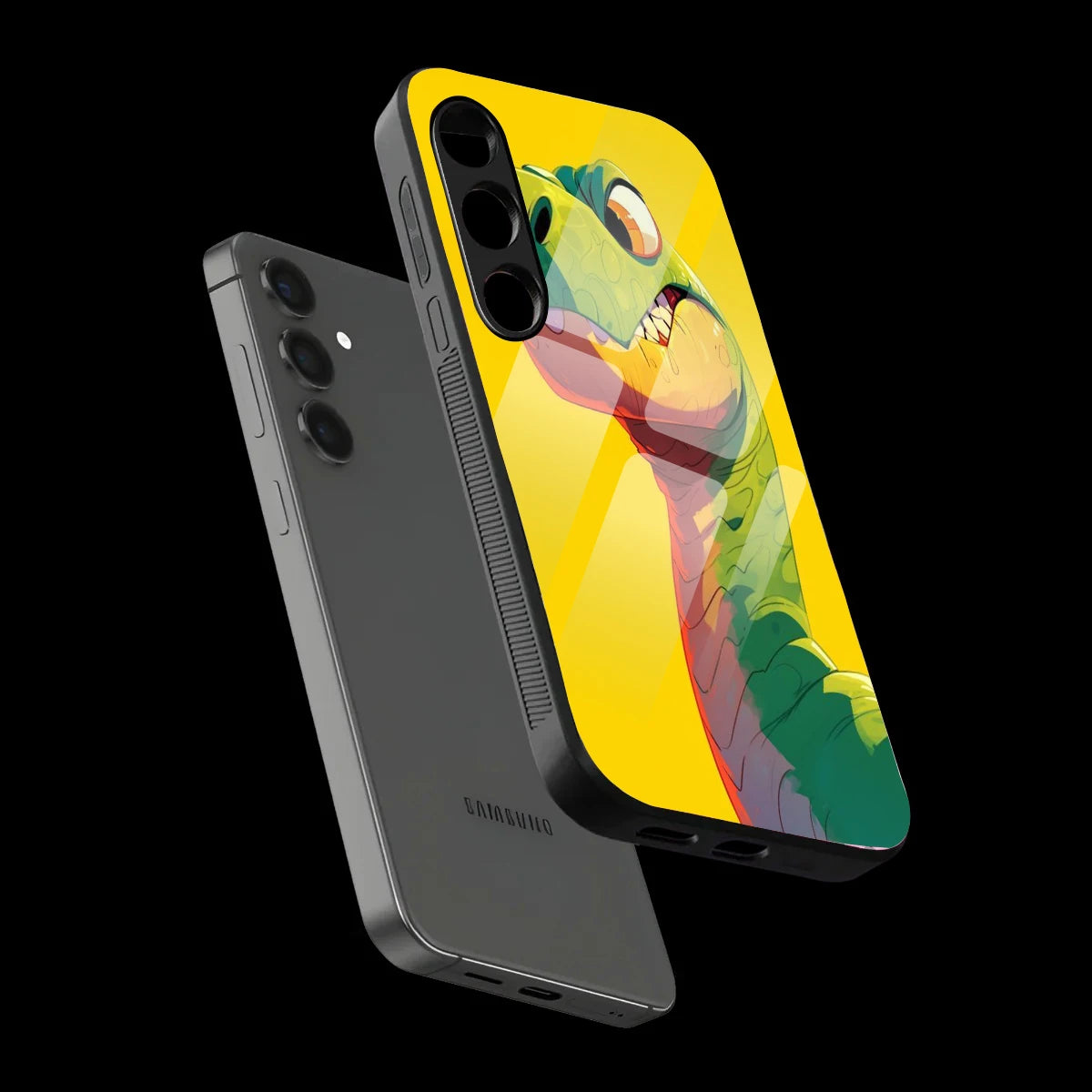 Cute Dino Popt - Glass Case For Samsung Galaxy Infographic