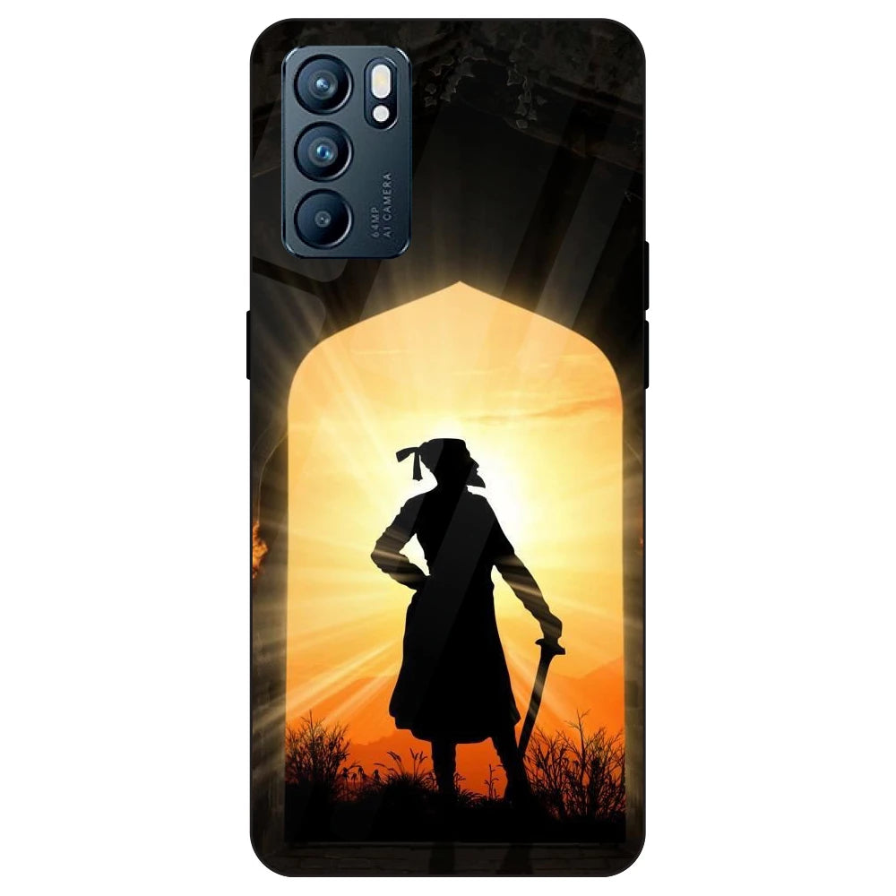 Shivaji Maharaj - Glass Case For Oppo Models 