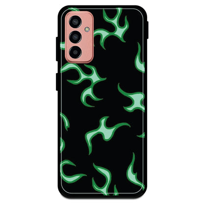 Green Flames - Armor Case For Samsung Models Samsung M13