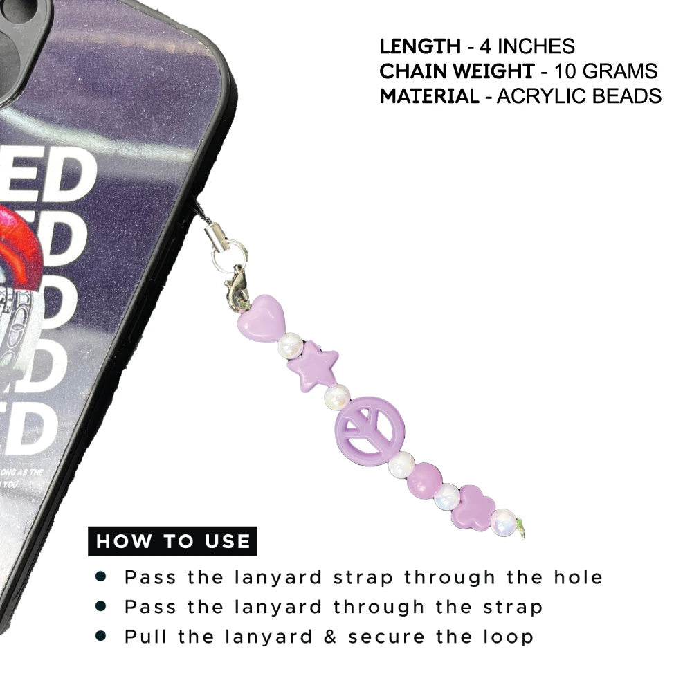 Purple Peace - Phone Charm