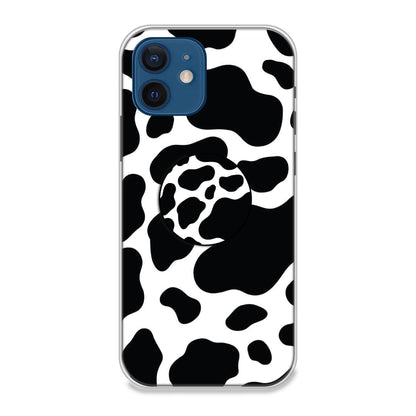 Cow Print - Silicone Grip Case For Apple iPhone Models - iPhone 12