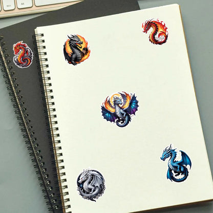 Dragons – 38 Waterproof Aesthetic Stickers for Phone Cases, Clear Covers, Journals, Scrapbooks & More Infographic