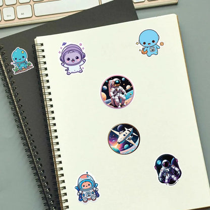 Space Sticker Bundle – 49 Waterproof Aesthetic Stickers Infographic