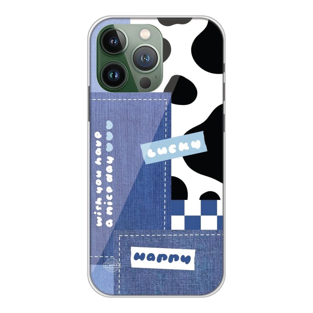 Cow Print Collage - Silicone Case For Apple iPhone Models