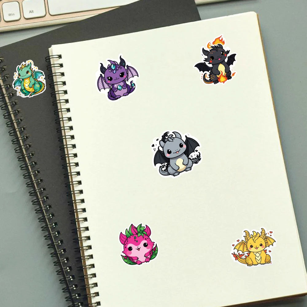 Baby Dragons – 43 Waterproof Aesthetic Stickers for Phone Cases, Clear Covers, Journals, Scrapbooks & More Infographic