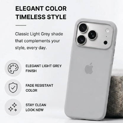 Grey Liquid Silicone Case For Apple iPhone Models
