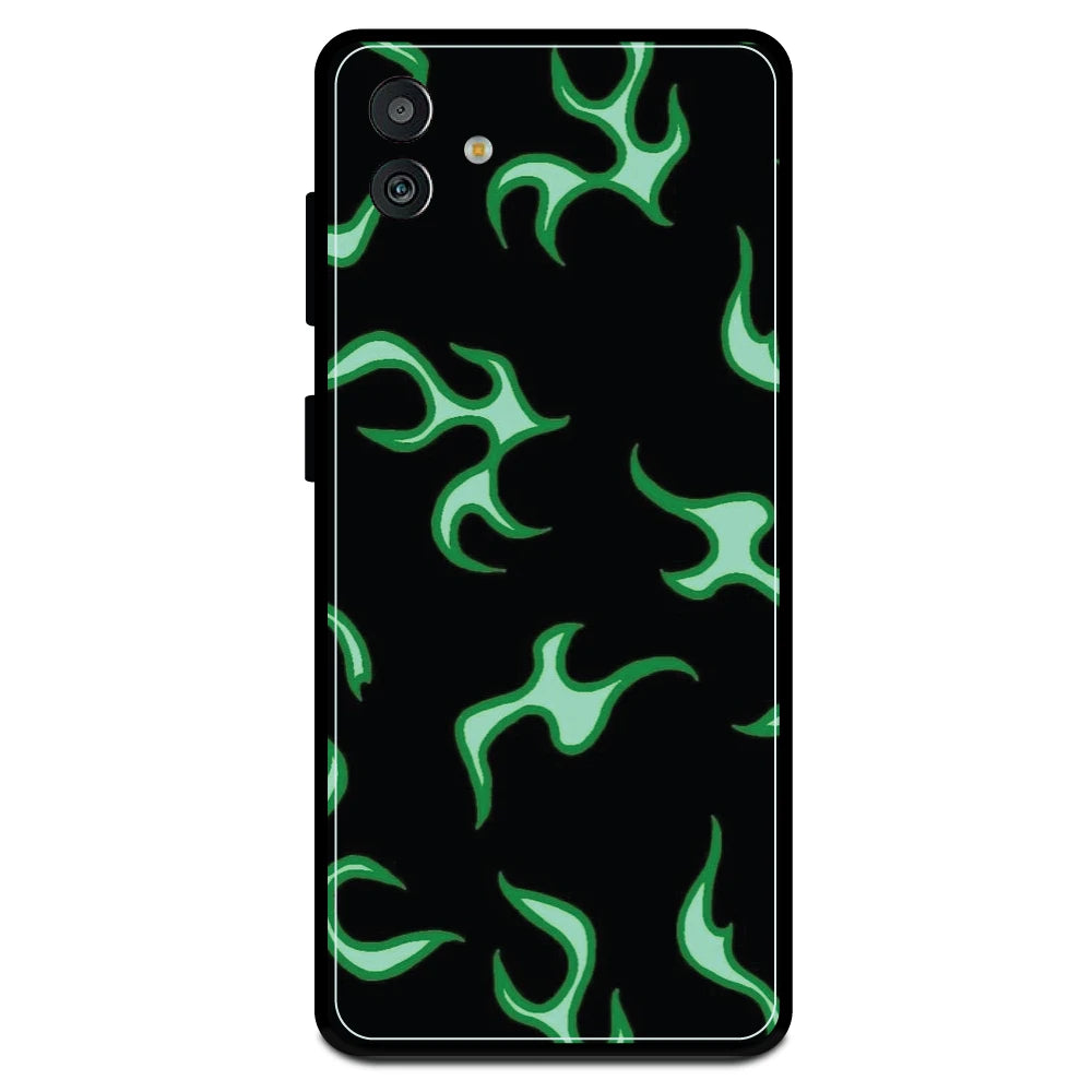 Green Flames - Armor Case For Samsung Models Samsung M13 5G