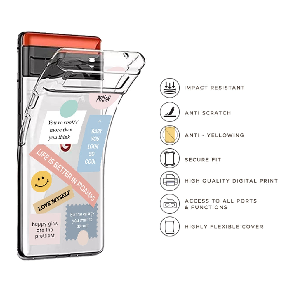 Be Happy - Clear Printed Case For Google Models infographic