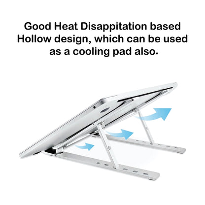 Adjustable Aluminium Laptop Stand Infographic