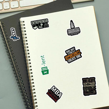 Professional Sticker Bundle – 47 Waterproof Aesthetic Stickers Infographic