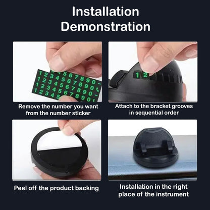 Black car phone holder on a white background Infographic