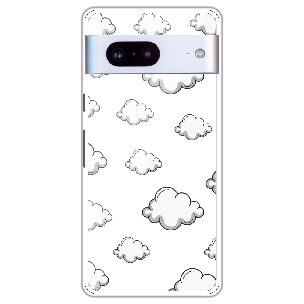 Clouds - Clear Printed Case For Google Models