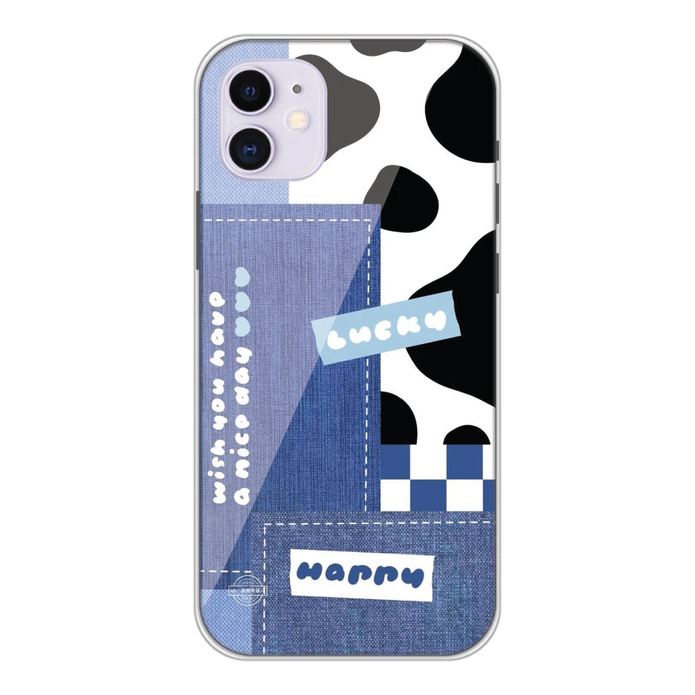 Cow Print Collage - Silicone Case For Apple iPhone Models Apple iPhone  11