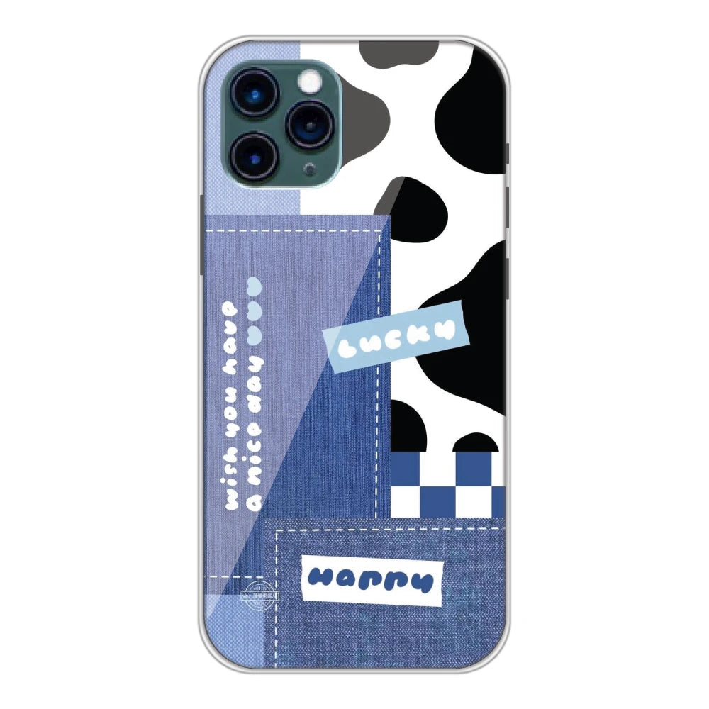 Cow Print Collage - Silicone Case For Apple iPhone Models