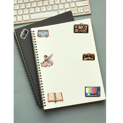Vintage Travel Stickers Pack – 42+ Retro Aesthetic Stickers Infographic