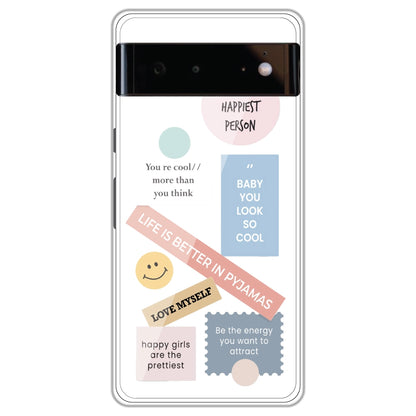 Be Happy - Clear Printed Case For Google Models Google pixel 6