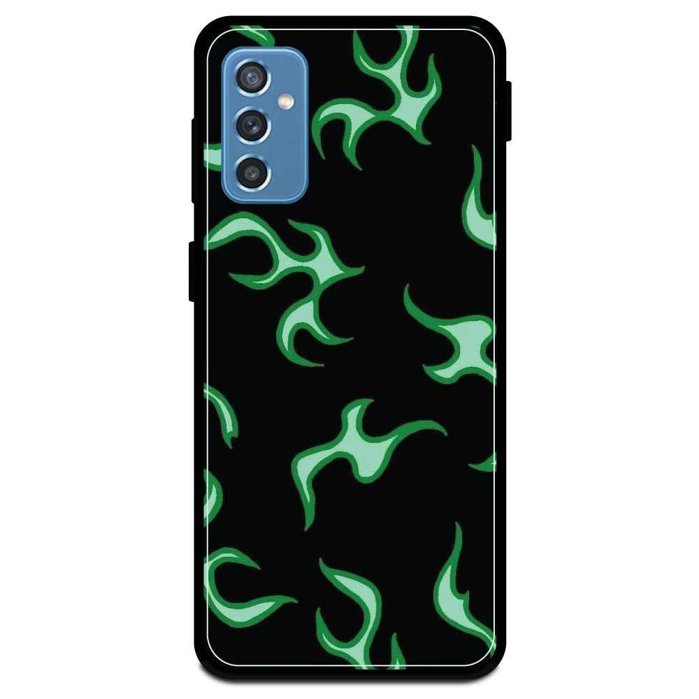 Green Flames - Armor Case For Samsung Models Samsung Galaxy M52