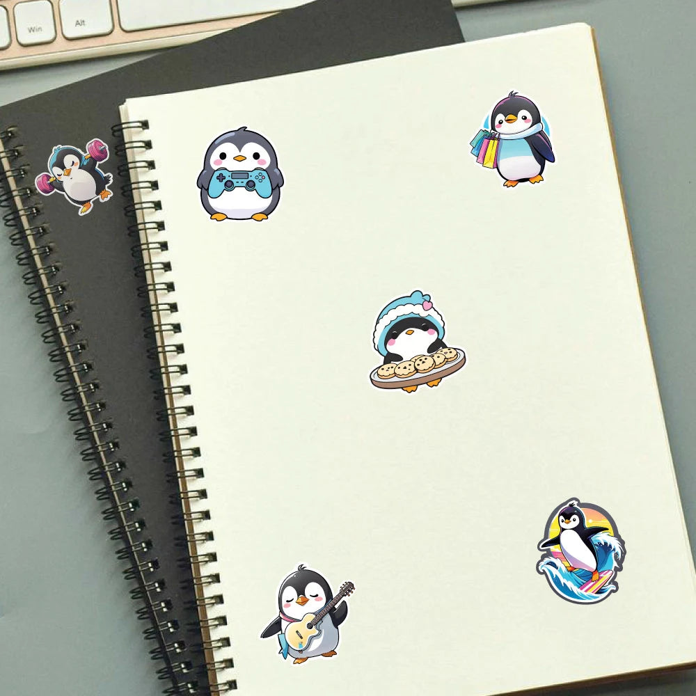 Pengiun – 42 Waterproof Aesthetic Stickers for Phone Cases, Clear Covers, Journals, Scrapbooks & More Infographic