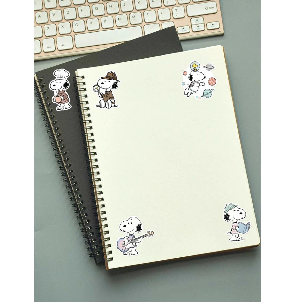 Snoopy Stickers Pack – 42+ Cute Waterproof Cartoon Stickers Infographic
