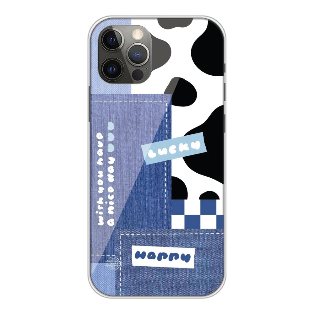 Cow Print Collage - Silicone Case For Apple iPhone Models
