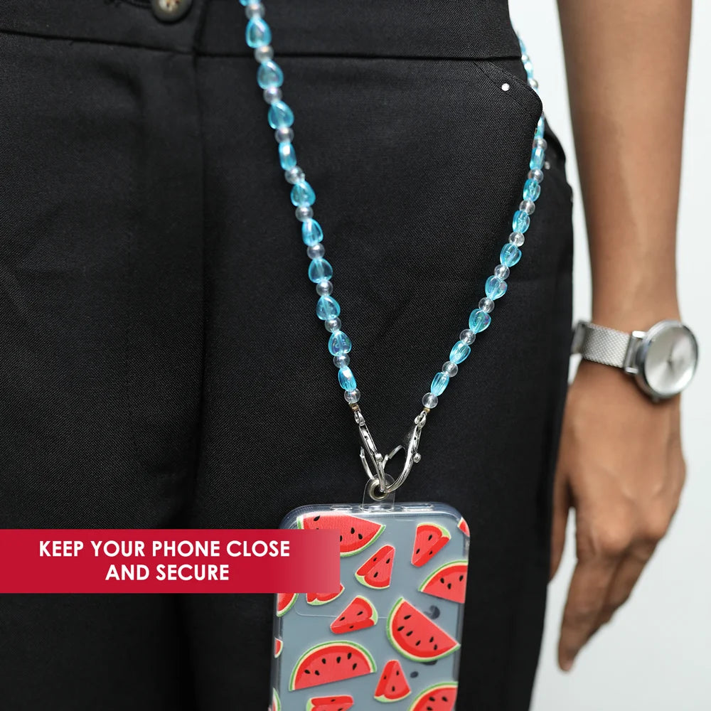 Sky Blue Beads - Cross Body Phone Slings