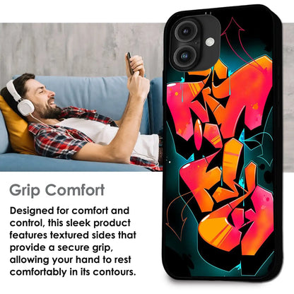 'Graffiti Fire - Glossy Metal Silicone Case For Apple iPhone Infographic