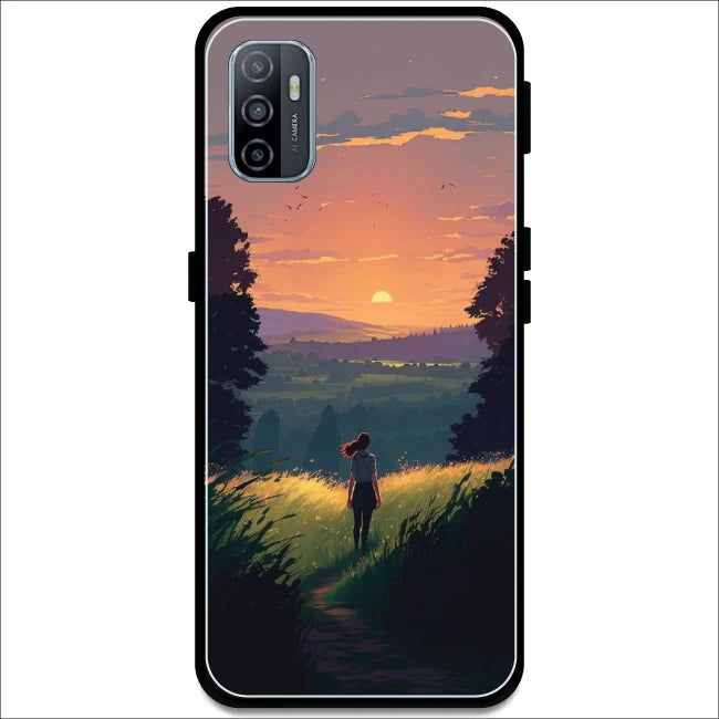 Girl & The Mountains - Armor Case For Oppo Models Oppo A53 2020