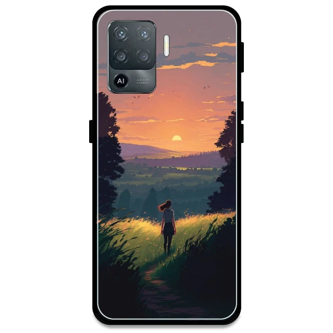 Girl & The Mountains - Armor Case For Oppo Models Oppo F19 Pro