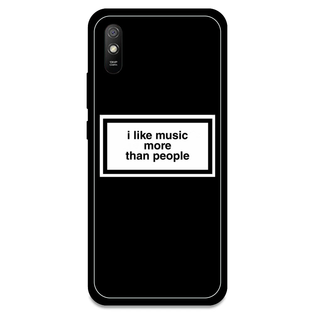 'I Like Music More Than People' - Armor Case For Redmi Models Redmi Note 9A