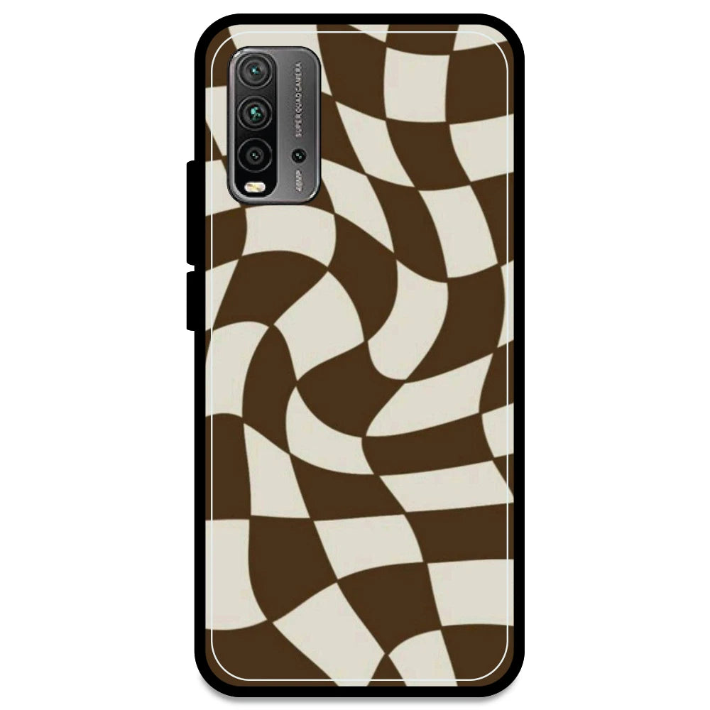 Brown Checks - Armor Case For Redmi Models Redmi Note 9 Power