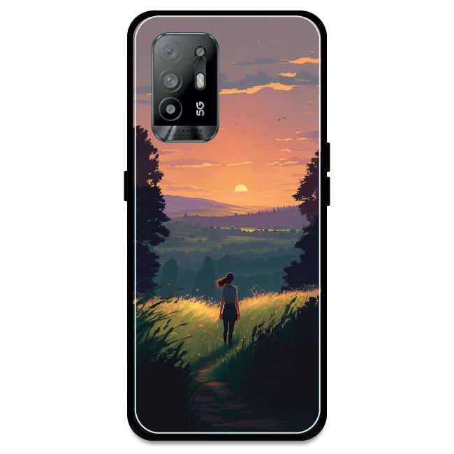 Girl & The Mountains - Armor Case For Oppo Models Oppo A94 5G