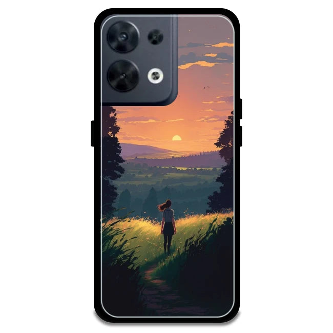 Girl & The Mountains - Armor Case For Oppo Models Oppo Reno 8 5G