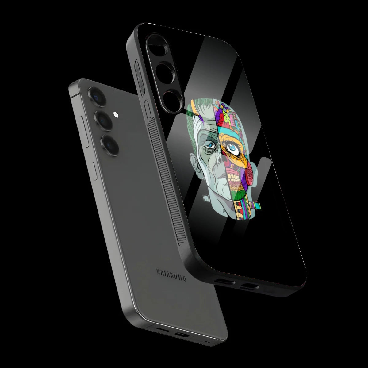 Half Skull Pop Art - Glass Case For Samsung Galaxy Infographic