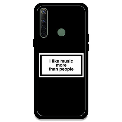 'I Like Music More Than People' - Armor Case For Realme Models Realme Narzo 10