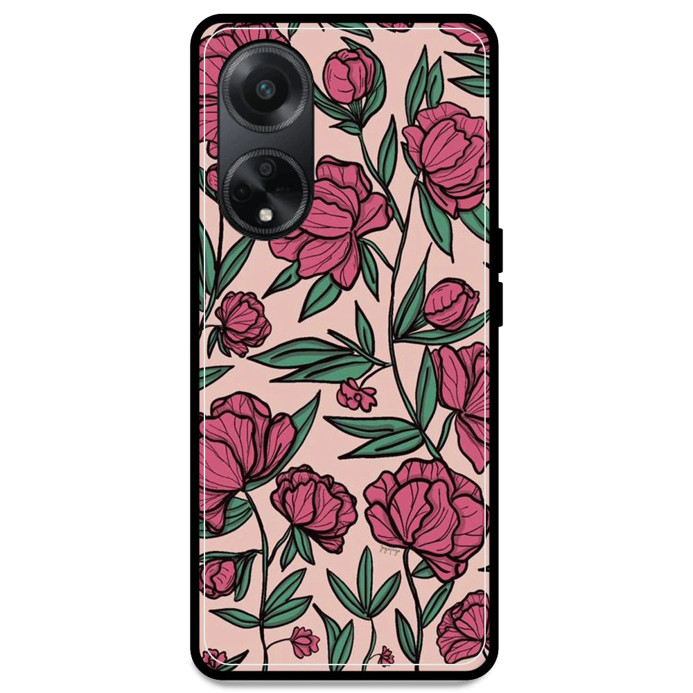 Pink Roses - Armor Case For Oppo Models Oppo F23 5G