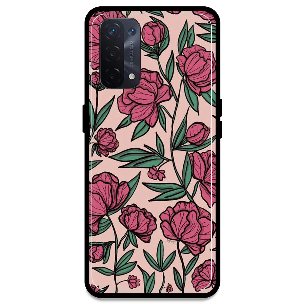 Pink Roses - Armor Case For Oppo Models Oppo A54